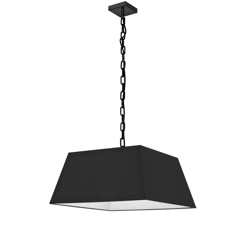 Dainolite-MIL-M-BK-797-Milano - 1 Light Medium Pendant Matte Black Black Aged Brass Finish