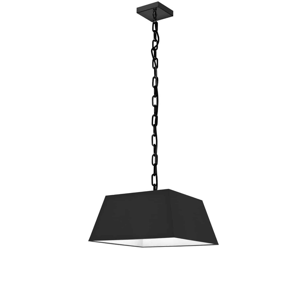 Dainolite-MIL-S-BK-797-Milano - 1 Light Small Pendant Matte Black Black Aged Brass Finish