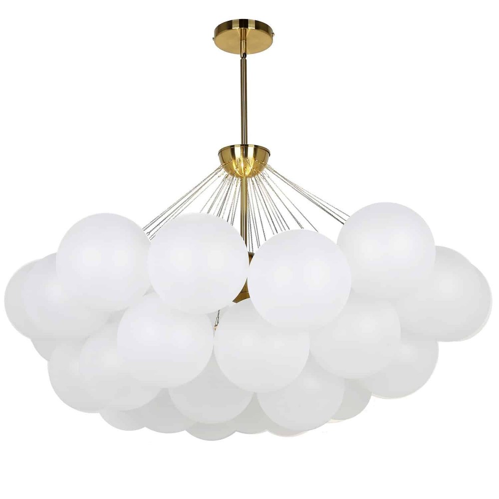 Dainolite-MLS-358C-AGB-FR-Miles - 8 Light Chandelier Aged Brass  Aged Brass Finish with Opal White Glass