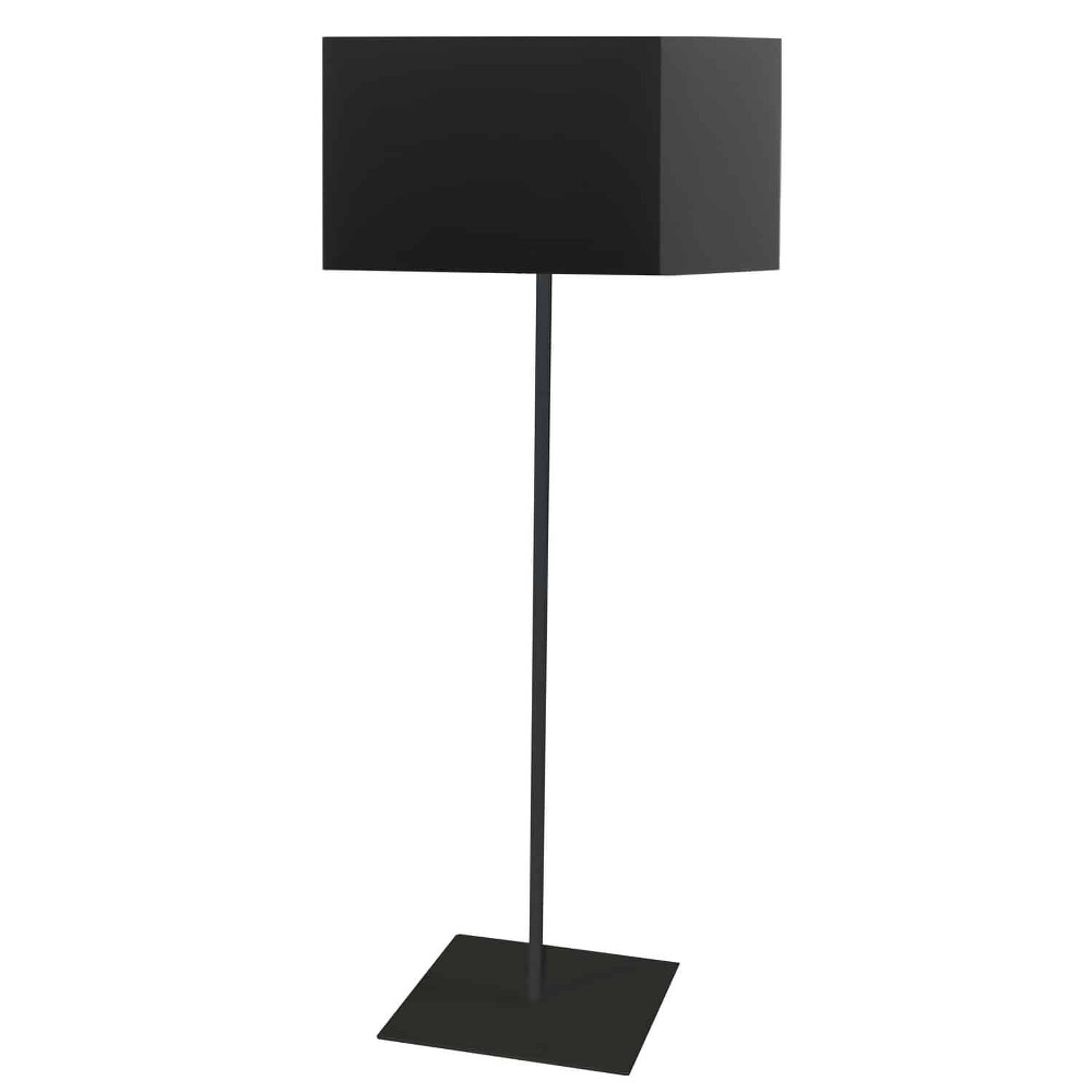 Dainolite-MM201F-BK-797-20 Inch One Light Floor Lamp Matte Black  Matte White Finish with White Shade