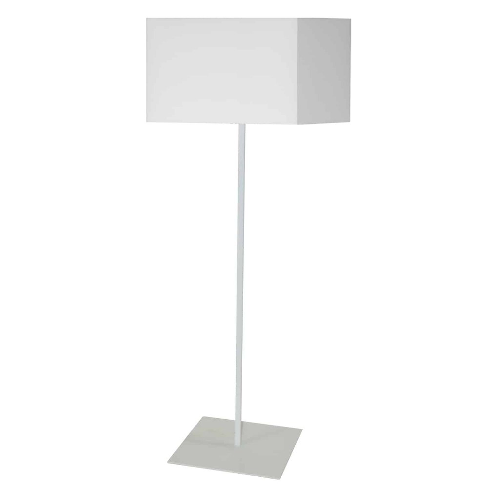 Dainolite-MM201F-WH-790-20 Inch One Light Floor Lamp Matte White  Matte White Finish with White Shade