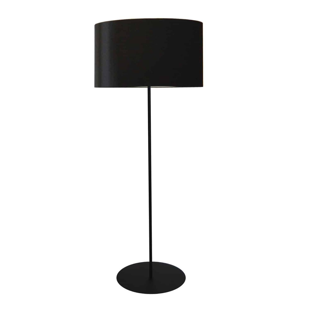 Dainolite-MM221F-BK-797-22 Inch One Light Floor Lamp Matte Black Black Matte White Finish with White Shade