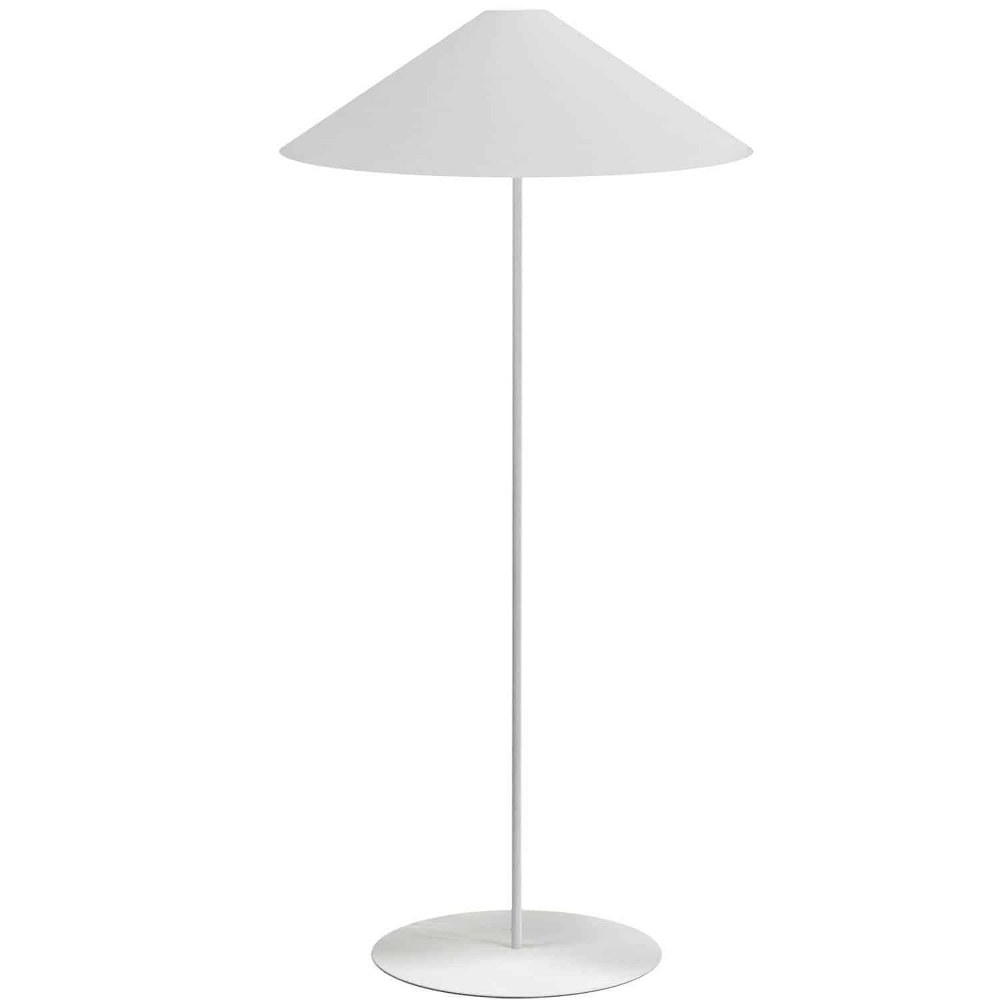 Dainolite-MM241F-WH-790-Maine - 1 Light Tapered Floor Lamp   White Finish with White Fabric Shade