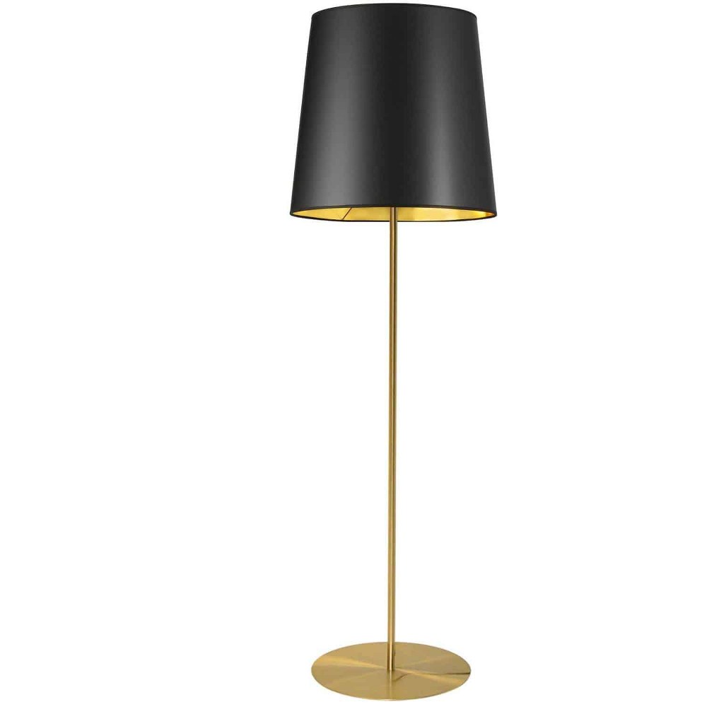 Dainolite-MM681F-AGB-698-20 Inch 1 Light Floor Lamp Aged Brass Black/Gold Aged Brass Finish