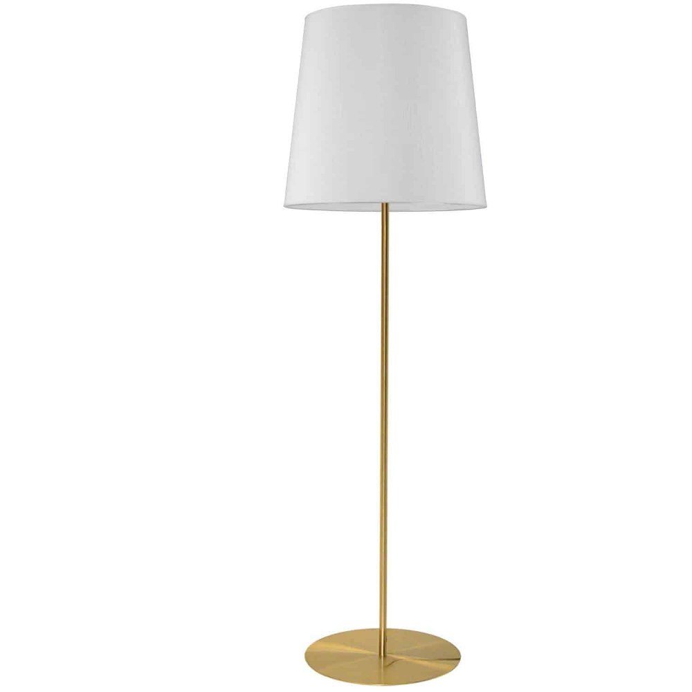 Dainolite-MM681F-AGB-790-20 Inch 1 Light Floor Lamp Aged Brass White Aged Brass Finish