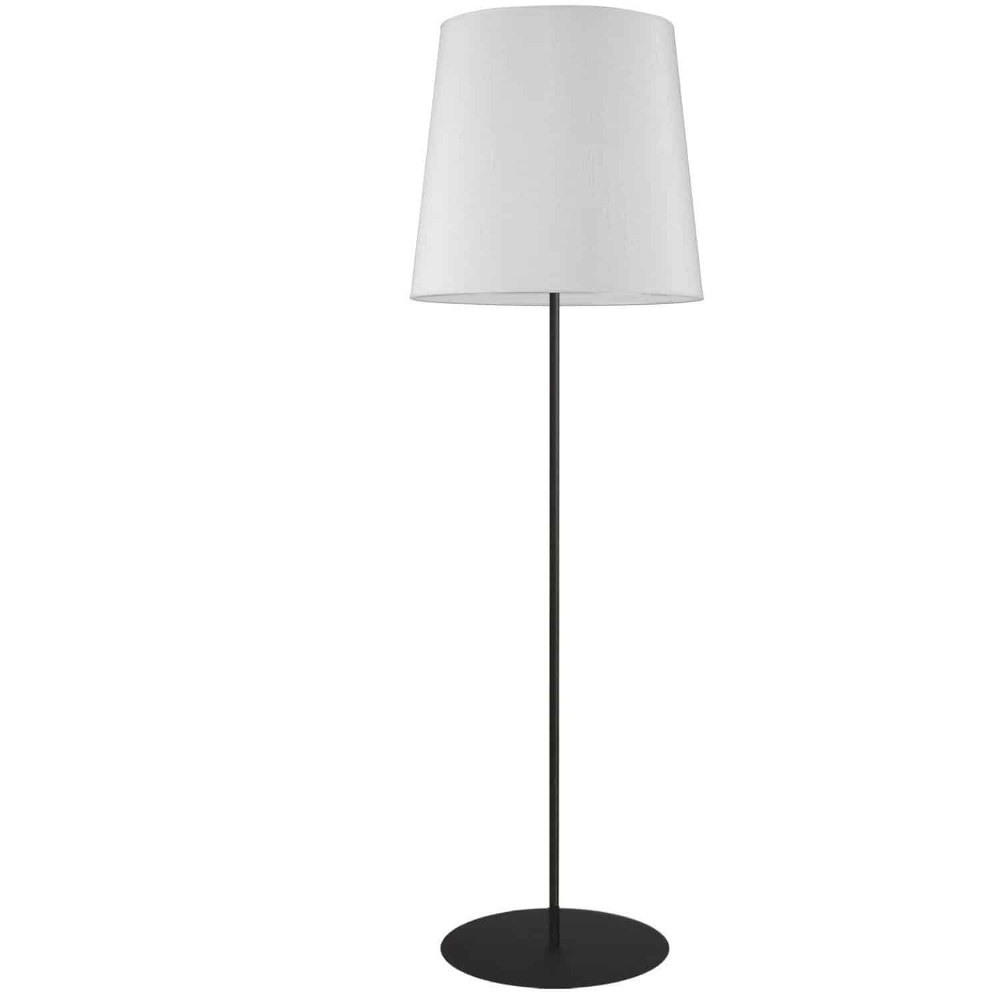 Dainolite-MM681F-BK-790-20 Inch 1 Light Floor Lamp Matte Black White Aged Brass Finish