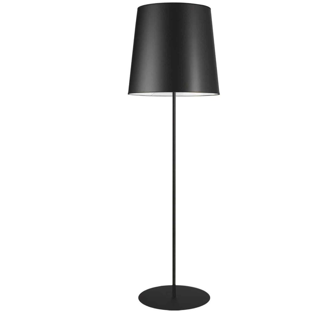 Dainolite-MM681F-BK-797-20 Inch 1 Light Floor Lamp Matte Black Black Aged Brass Finish