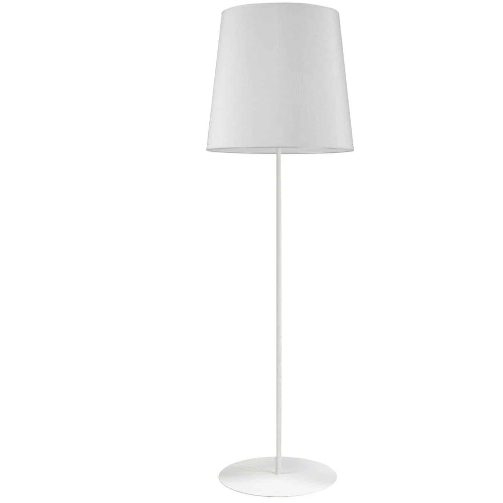 Dainolite-MM681F-WH-790-20 Inch 1 Light Floor Lamp Matte White White Aged Brass Finish