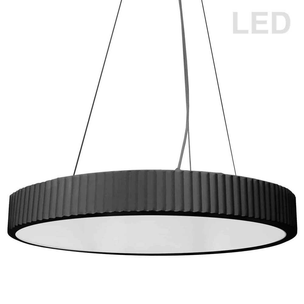 Dainolite-NBO-2240LEDP-MB-Nabisco - 22 Inch 42W 1 LED Pendant   Matte Black Finish with Frosted Glass