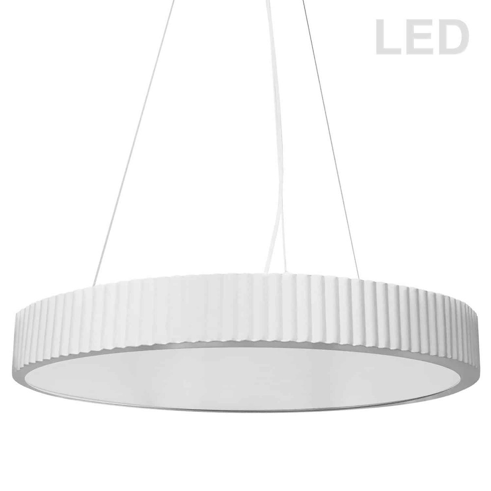 Dainolite-NBO-2240LEDP-MW-Nabisco - 22 Inch 42W 1 LED Pendant   Matte White Finish with Frosted Glass