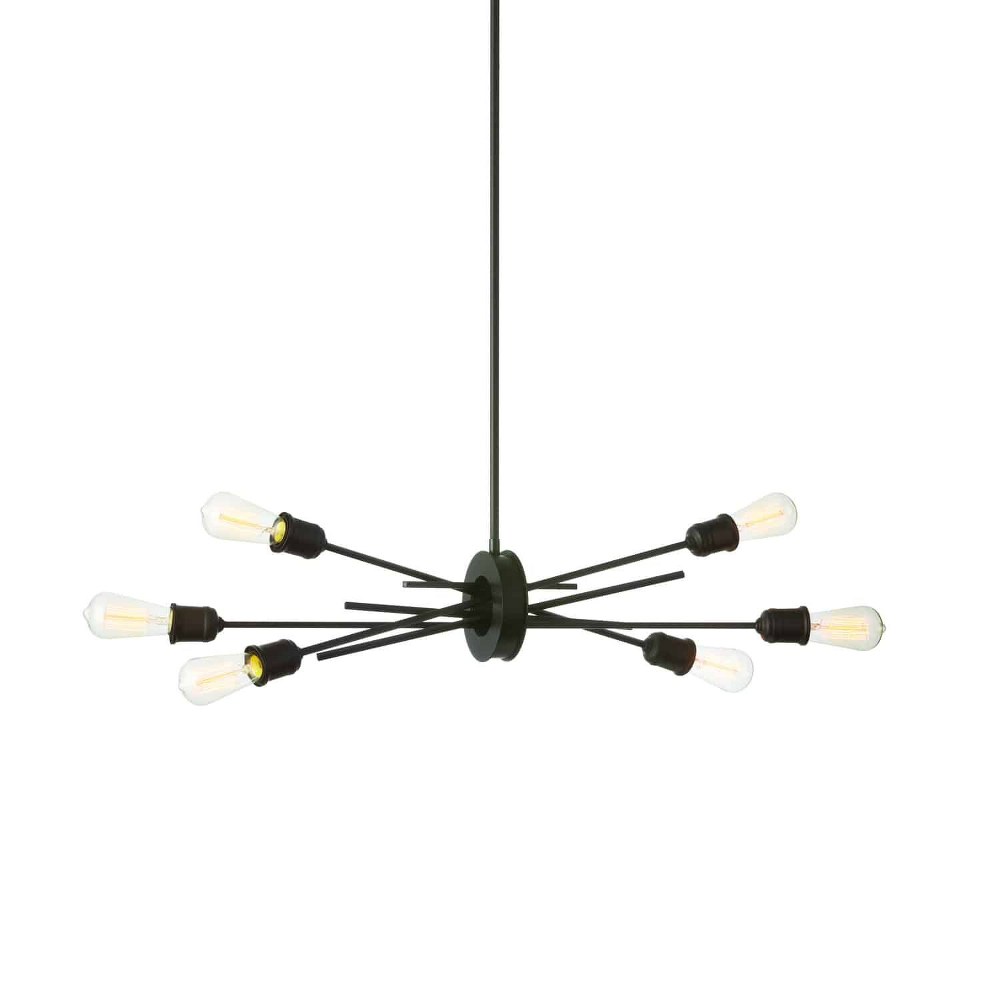 Dainolite-NEB-326HP-ES-Nebraska - Six Light Horizontal Pendant Espresso  Espresso Finish