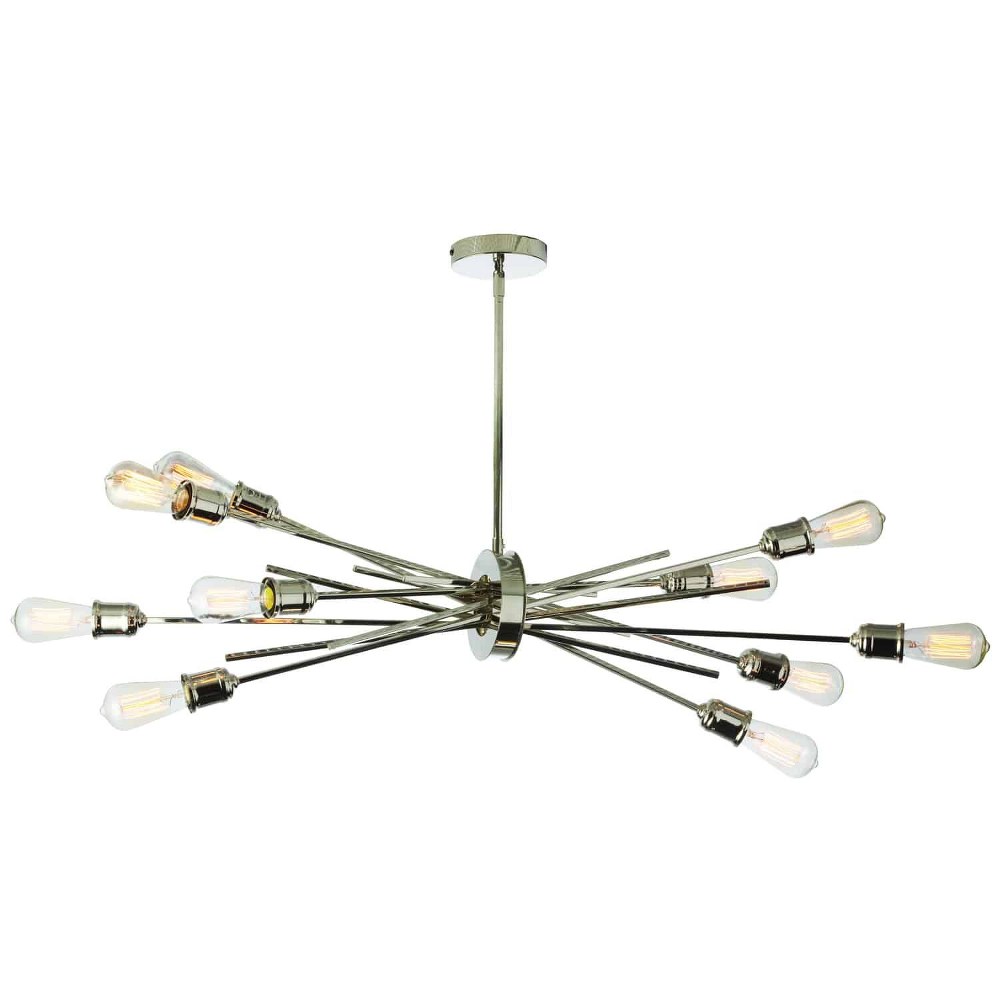 Dainolite-NEB-3910HP-BC-Nebraska - Ten Light Horizontal Pendant Burnished Chrome  Espresso Finish