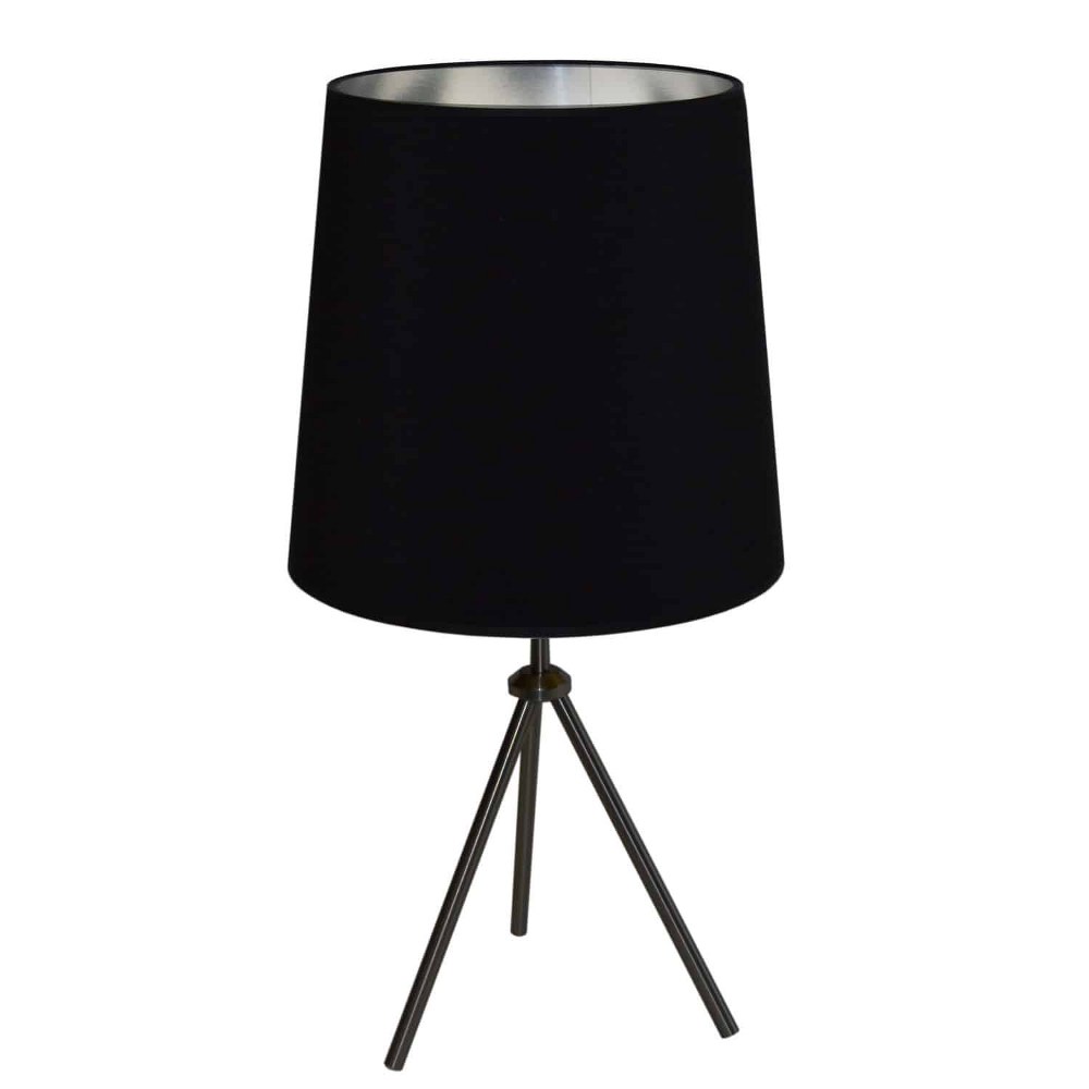 Dainolite-OD3T-L-697-MB-Oversized Drum - One Light Table Lamp Matte Black Black/Silver Matte Black Finish