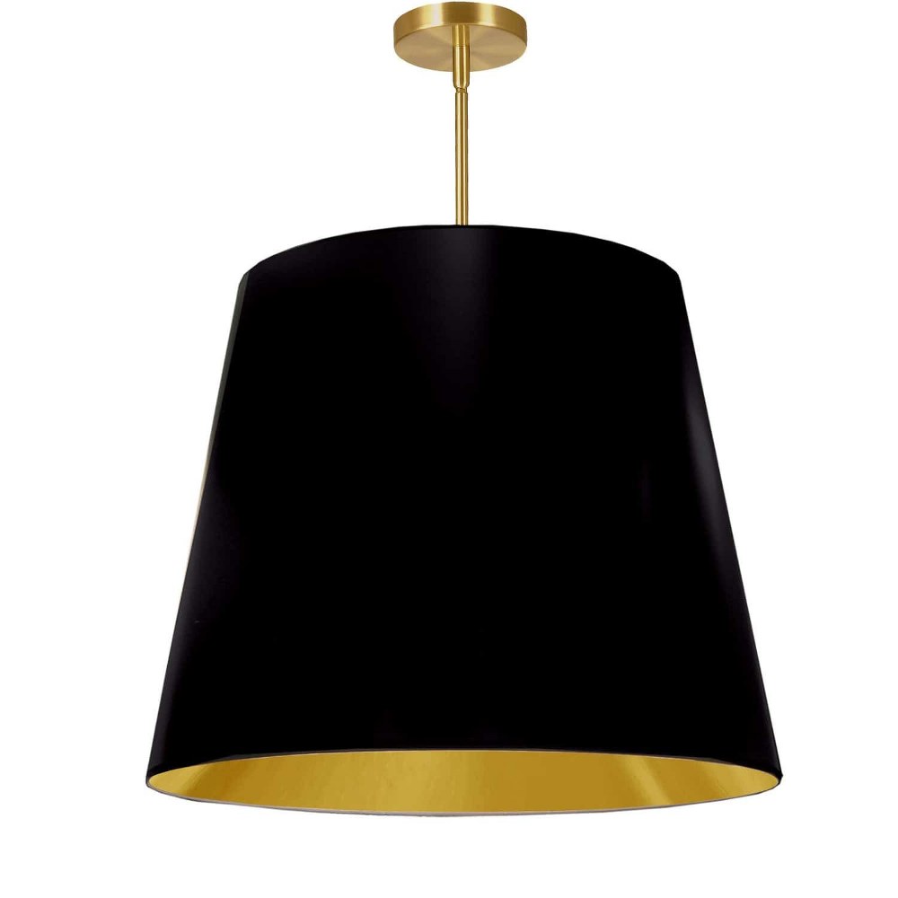 Dainolite-ODR-L-698-Oversized Drum - 1 Light Oversized Large Drum Pendant Polished Chrome Black/Gold Polished Chrome Finish