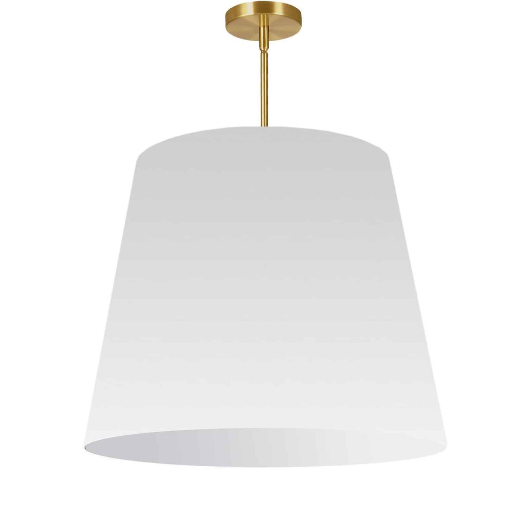 Dainolite-ODR-L-790-Oversized Drum - 1 Light Oversized Large Drum Pendant Polished Chrome White Polished Chrome Finish