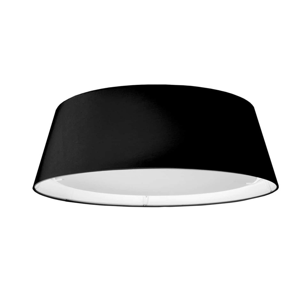 Dainolite-TDLED-17FH-BK-17 Inch 14W 1 LED Flush Mount Black  White Finish