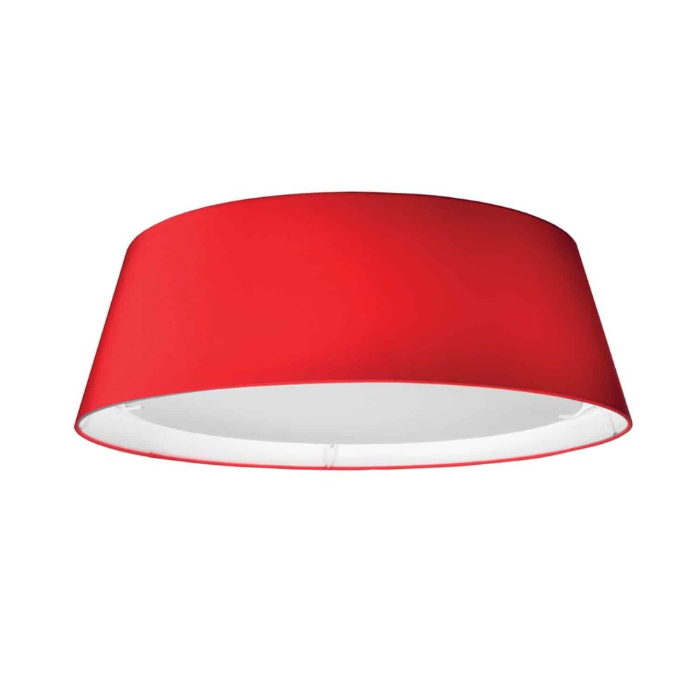 Dainolite-TDLED-17FH-RD-17 Inch 14W 1 LED Flush Mount Red  White Finish