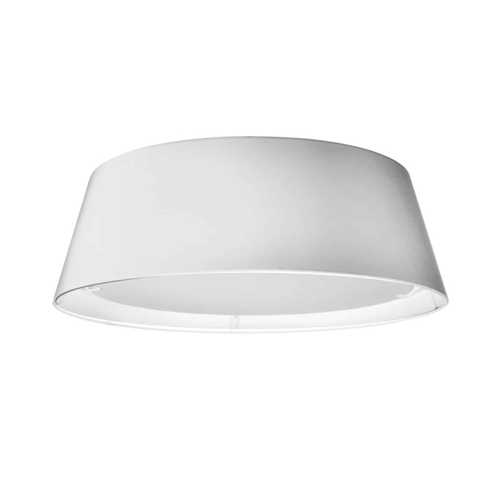 Dainolite-TDLED-17FH-WH-17 Inch 14W 1 LED Flush Mount White  White Finish