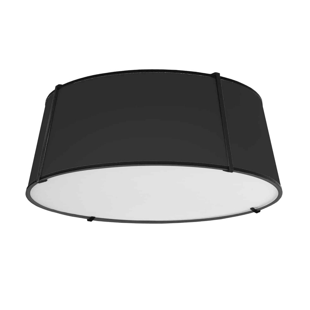 Dainolite-TRA-224FH-BK-Trapezoid - 4 Light Trapezoid Flush Mount Black Black Black Finish