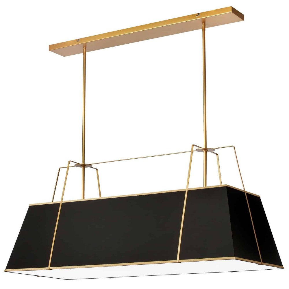 4540774 Dainolite-TRA-444HC-GLD-BK-Trapezoid - 4 Light Hor sku 4540774