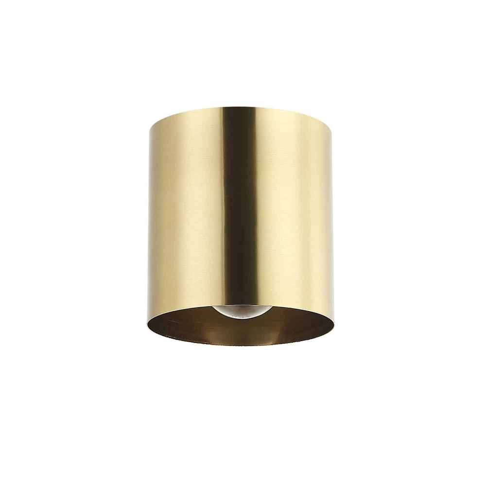 Dainolite-TRN-41FH-AGB-Theron - 1 Light Flush Mount Aged Brass  Aged Brass Finish