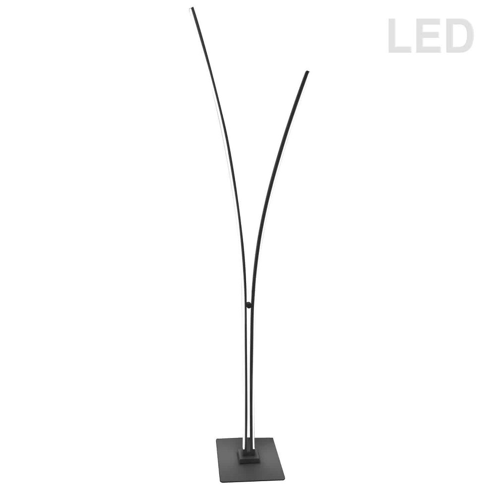 Dainolite-VIN-6536LEDF-MB-Vincent - 65.15 Inch 36W 1 LED Floor Lamp Matte Black  Matte Black Finish with White Glass