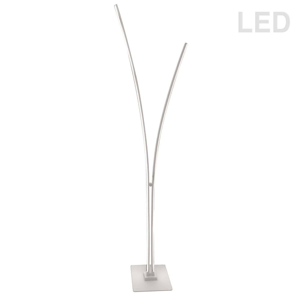 Dainolite-VIN-6536LEDF-MW-Vincent - 65.15 Inch 36W 1 LED Floor Lamp Matte White  Matte Black Finish with White Glass