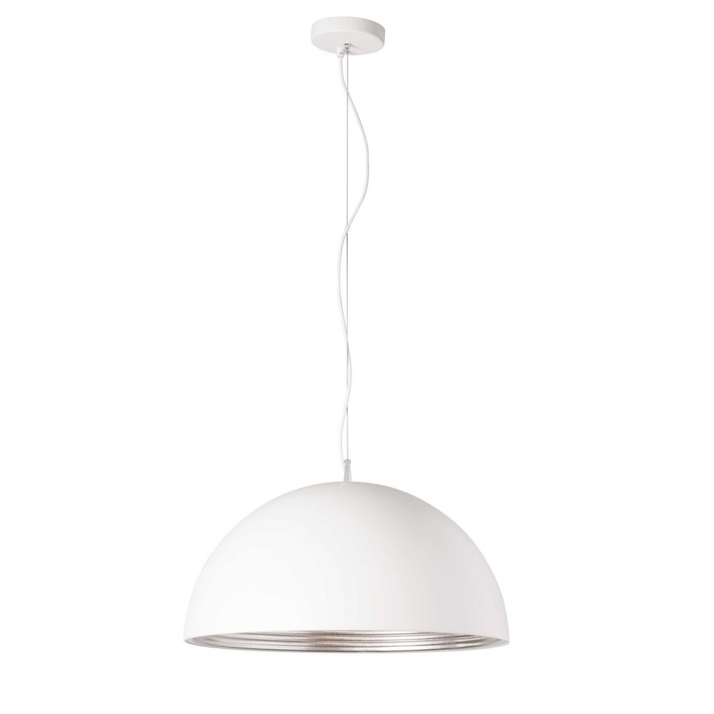 Dainolite-HKI-201LP-WH-Helsinki - 20 Inch One Light Large Pendant Matte White Silver  Matte White Silver Finish