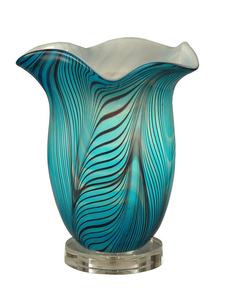 Dale Tiffany Lighting-AA12128-Loyola Favrile - One Light Accent Lamp   Clear Finish with Hand Blown Art Glass