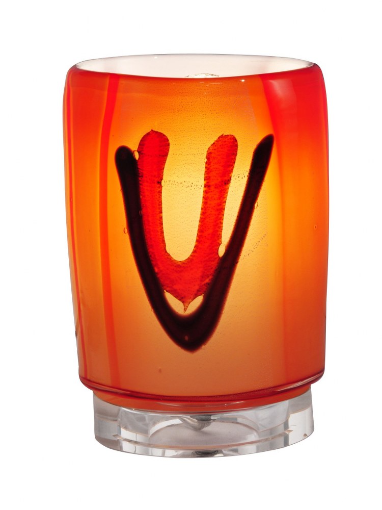 Dale Tiffany Lighting-AA14183-Vicossia - 1 Light UpLight Accent Lamp Clear Finish with Hand Blown Art Glass