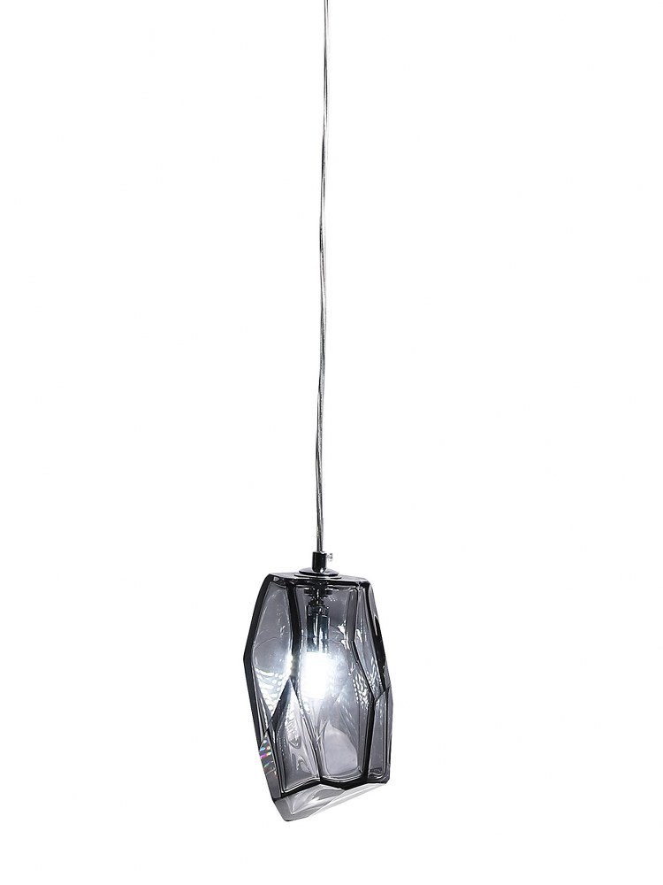 Dale Tiffany Lighting-AH20213S-Altair - 1 Light Mini Pendant-52 Inches Tall and 8 Inches Wide Polished Chrome Smoke Polished Chrome Finish