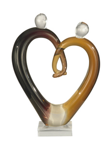 Dale Tiffany Lighting-AS11112-Art Glass Hearts - 11 Inch Decorative Sculpture Hand Blown Art Finish