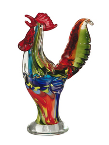 Dale Tiffany Lighting-AS12102-Rooster Favrile - 11 Inch Decorative Figurine Hand Blown Art Finish