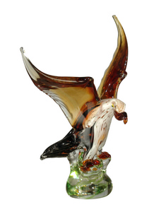 Dale Tiffany Lighting-AS12176-Eagle - 13.75 Inch Decorative Sculpture Hand Blown Art Finish