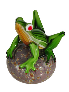 Dale Tiffany Lighting-AS13075-Frog On Ball - 6.7 Inch Decorative Sculpture Hand Blown Art Finish