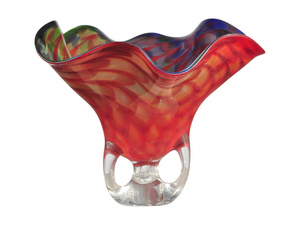 Dale Tiffany Lighting-AV12392-Cinnabar Wave - 11.75 Inch Decorative Vase   Hand Blown Art Finish