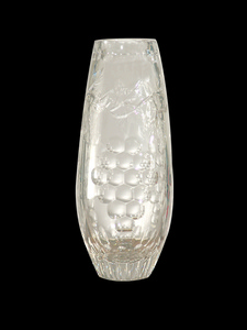 Dale Tiffany Lighting-GA60831-Grape Vine - 12 Inch Decorative Large Vase   24% Lead Hand Cut Crystal Finish
