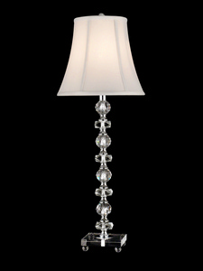 Dale Tiffany Lighting-GB11065-Simon - One Light Table Lamp   Chrome Finish with Fabric Shade