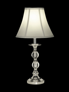 Dale Tiffany Lighting-GT10169-Marianne - One Light Table Lamp   Polished Chrome Finish with Fabric Shade