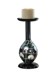 Dale Tiffany Lighting-PG70344-Seaside Heights - 11.5 Inch Decorative Candle Holder   Hand Blown Art Finish