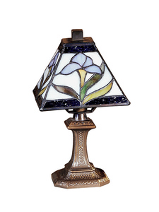 Dale Tiffany Lighting-TA100353-Irene - One Light Mini Accent Lamp   Antique Brass Finish with Hand Rolled Art Glass