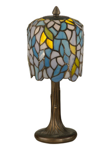 Dale Tiffany Lighting-TA11200-Wisteria Tiffany - One Light Table Lamp   Antique Bronze Finish with Hand Rolled Art Glass
