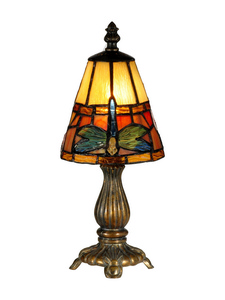 Dale Tiffany Lighting-TA13005-Cavan Tiffany - One Light Accent Lamp   Fieldstone Finish with Hand Rolled Art Glass