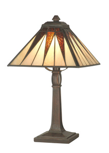 Dale Tiffany Lighting-TA70680-Cooper - One Light Accent Lamp   Antique Bronze Finish with Hand Rolled Art Glass