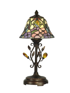 Dale Tiffany Lighting-TA90215-Peony - One Light Accent Lamp   Antique Golden Sand Finish with Hand Rolled Art Glass