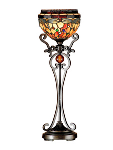 Dale Tiffany Lighting-TB13067-Briar Dragonfly - One Light Table Lamp   Antique Bronze/Sand Finish with Hand Rolled Art Glass