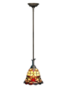 Dale Tiffany Lighting-TH70101-Freeport - One Light Mini-Pendant   Antique Bronze Finish with Hand Rolled Art Glass