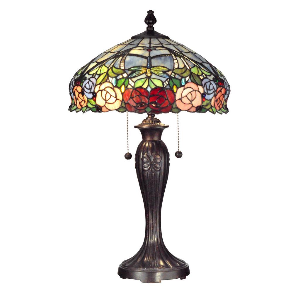 dale tiffany rose table lamp