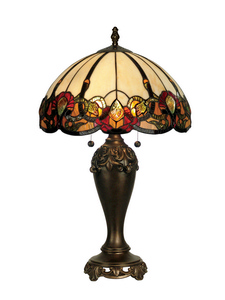 Dale Tiffany Lighting-TT90235-Northlake - Two Light Table Lamp   Antique Bronze Finish with Hand Rolled Art Glass