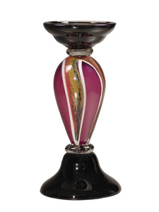 Dale Tiffany Lighting-AG500288-Melrose - 12 Inch Decorative Small Candle Holder   Hand Blown Art Finish